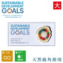 SDGs ピンバッジ 大 天然 鹿角 自然 ハンドメイド 北海道 オンリーワン 2030 エゾシカ 国連 ユニセフ UNICEF sustain developmentof goals 持続 可能な 開発 目標 ワールドスクエア ノースランドレザー オリンピック 金 メダル グッズ 五輪 応援グッズ