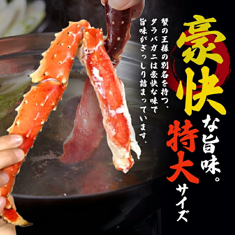 【本たらば蟹 カニ 特大 ボイル】北海道 函館直送 焼き 鍋 脚肉 900g ギフト 贈答 ...