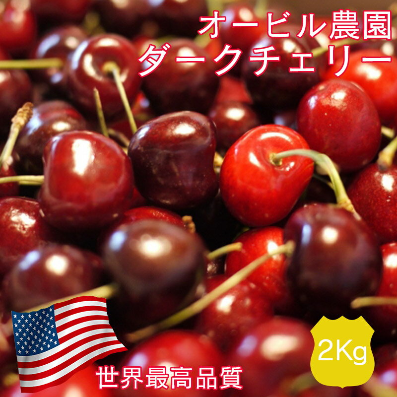 予約 アメリカンチェリー オービル農園 GEE WHIZ 大粒 ダークチェリー 2kg 送料無料 世界最高品質 ダークチェリー チェリー cherry 【7月10日〜7月31日出荷予定】00002KD