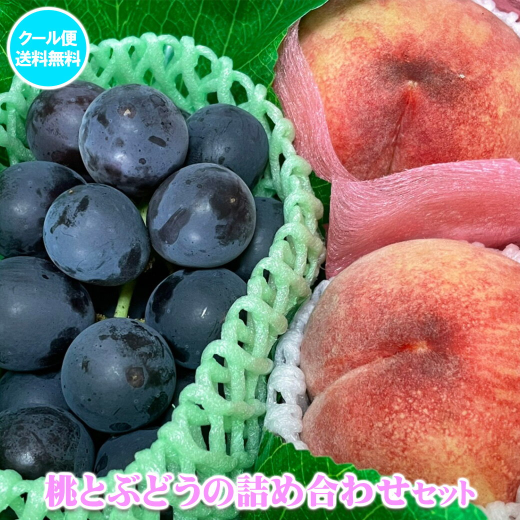 父の日 プレゼント フルーツ詰合せ 送料無料 店長 いちおし 福岡県産 桃 と 黒ぶどう の 詰合せ セット フルーツ くだもの お取り寄せ 贈り物 ギフト 贈答品 食品 父の日 固定メッセージ付き もも ふどう 巨峰 又はピオーネ 1房 桃 4個 のセット