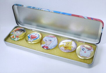 【未使用品】ミニバッジセット　缶ケース付き　小学館コミックフェア2001【中古】