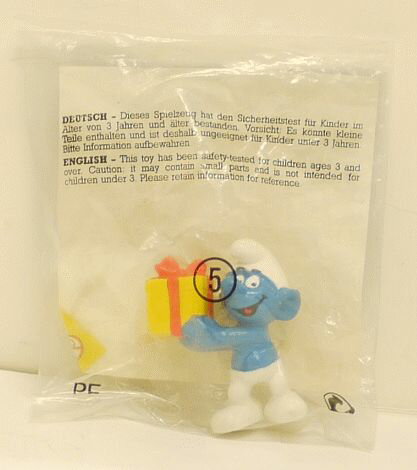 【未開封】Die Schlumpfe　5　スマーフフィギュア　Smurf　マクドナルド　ハッピーセット【中古】のサムネイル