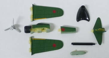 フルタ チョコエッグ 世界の戦闘機シリーズ 第1弾 スクラッチ当選賞品 零式艦上戦闘機 (ゼロ戦)(緑)【中古】
