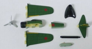 フルタ　チョコエッグ　世界の戦闘機シリーズ　第1弾　スクラッチ当選賞品　零式艦上戦闘機　（ゼロ戦）（緑）【中古】