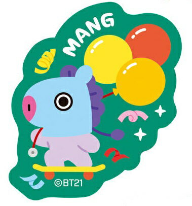 BT21 防弾少年団 ビーティーイシビル MANG(Thank You) BT21 グミ ダイカットステッカー【バンダイ】【BTS】