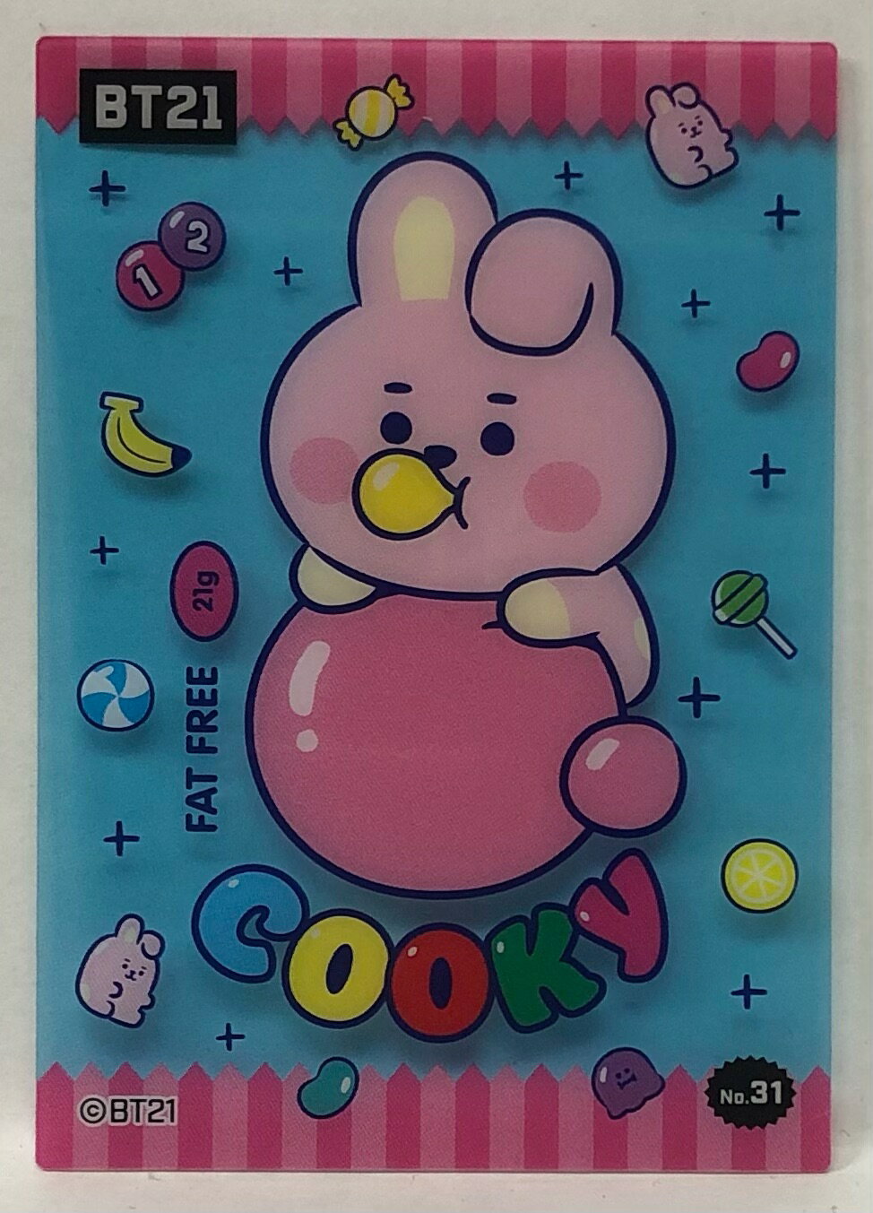 BT21　防弾少年団　ビーティーイシビル　No.31　COOKY(クキ)　BT21 クリアカードコレクション【エンスカイ】【BTS】