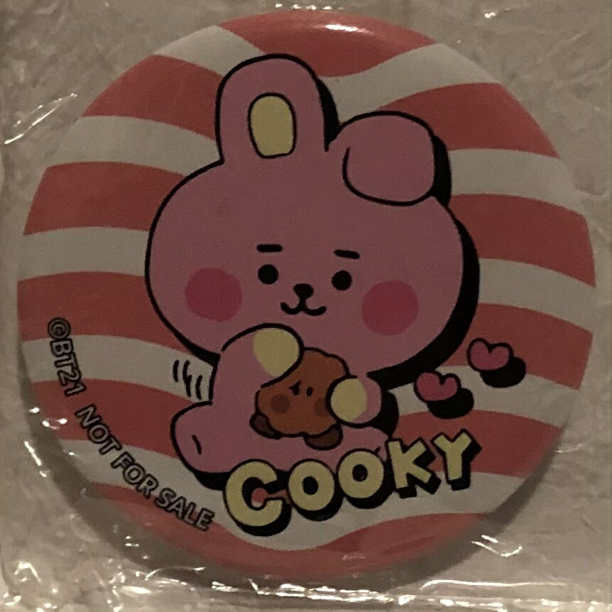 【内袋未開封】　無添 くら寿司　COOKY(クキ)　BT21　オリジナル缶バッジ【LINE FRIENDS】のサムネイル
