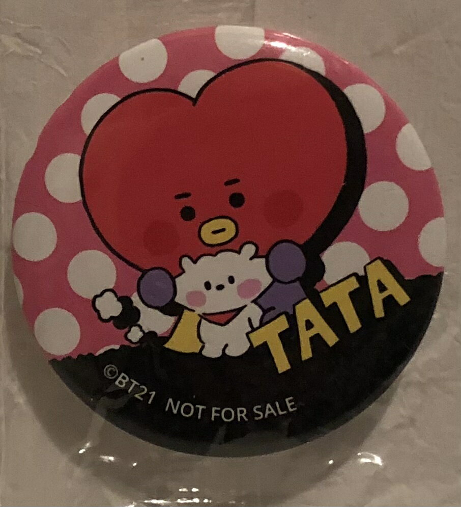 【内袋未開封】　無添 くら寿司　TATA(タタ)　BT21　オリジナル缶バッジ【LINE FRIENDS】のサムネイル
