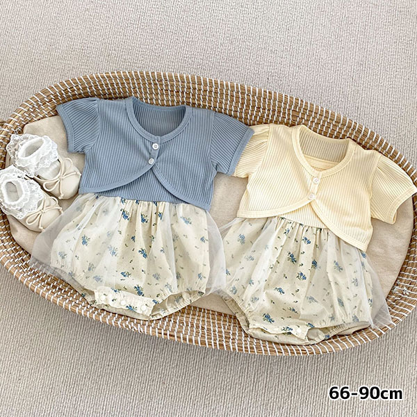 リブアウターロンパースセット ベビー キッズ 赤ちゃん 男の子 女の子 入園 入学 卒園 卒業退院 出産祝..