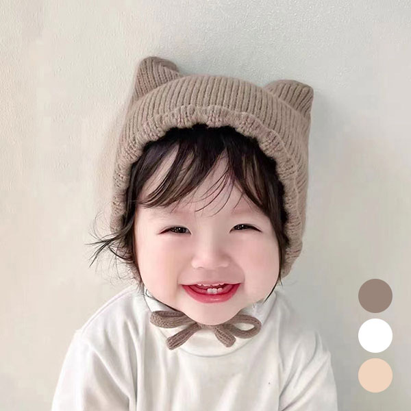 くまちゃんニット帽子 ベビー 赤ちゃん お宮参り 退院 出産祝い ベビー 新生児 プレゼント ギフト 晴れ着 写真撮影 退院着 お食い初め 御祝 お祝い 韓国子供服 服 春 秋 冬 ナチュラル