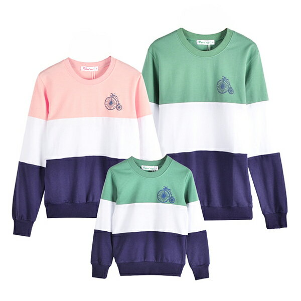 韓国子供服親子ペアルックおそろいトレーナー ベビーサイズ〜キッズサイズまで取り揃えたリンクコーデ..