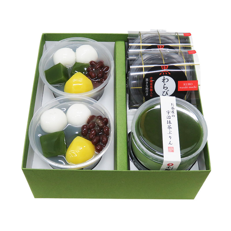 【敬老の日お届け 早期販売終了の場合あり／のし紙・掛け紙 簡易包装 無料】 抹茶 お菓子 洋菓子 和菓子 上生菓子 スイーツ ゼリー 栗 あんみつ プリン わらび餅 ギフト プレゼント 介護 施設 自治会 2026 送料無料 お取り寄せ 京都 老舗 ひやひやスイーツセット 通常ギフト senkien-10027827 お茶・茶道具・抹茶スイーツ千紀園 サンプル画像2