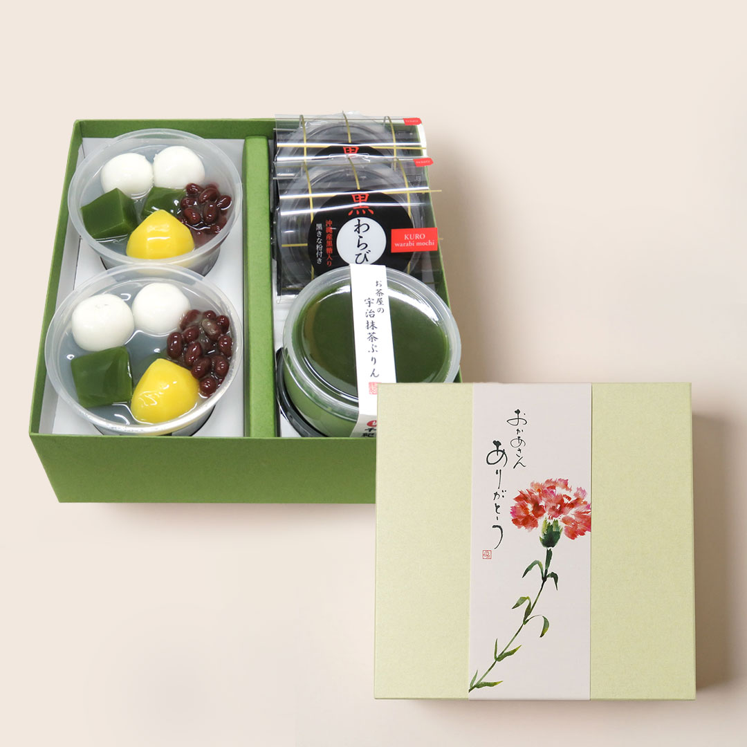 母の日 遅れてごめんね スイーツ お菓子 ギフト お菓子ギフト 和菓子 洋菓子 上生菓子 あんみつ ゼリー プレゼント 抹茶 抹茶スイーツ 送料無料 京都 当日配達 日付指定可 お取り寄せ ひやひやスイーツセット 通常ギフト / 母の日ギフト 通販 楽天