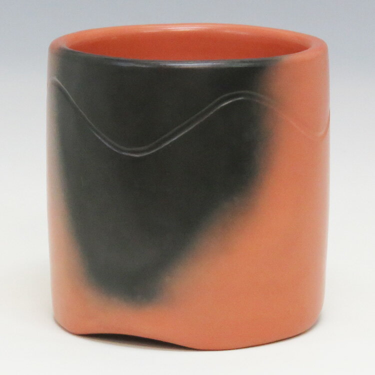 ポイント3倍以上（楽天カード利用） 茶道具 火入（ひいれ） 火入 赤 雲華 筒形 蒲池窯