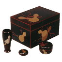 茶道具 利休茶箱 溜 六瓢 (三点セット付) 土居義峰 茶箱 (茶道具 通販 楽天)