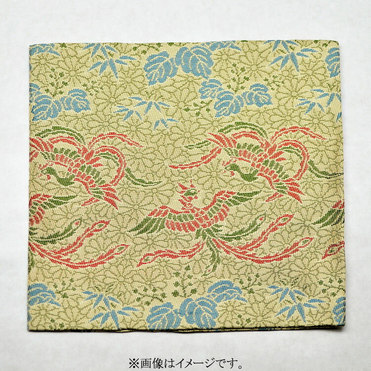 茶道具 古帛紗（こぶくさ） 古帛紗　桐竹鳳凰　緑　正絹