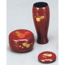 ポイント3倍以上(楽天カード利用) 茶道具 塗 三点セット(棗・香合・茶筅筒) 古代朱 瓢 樹脂製