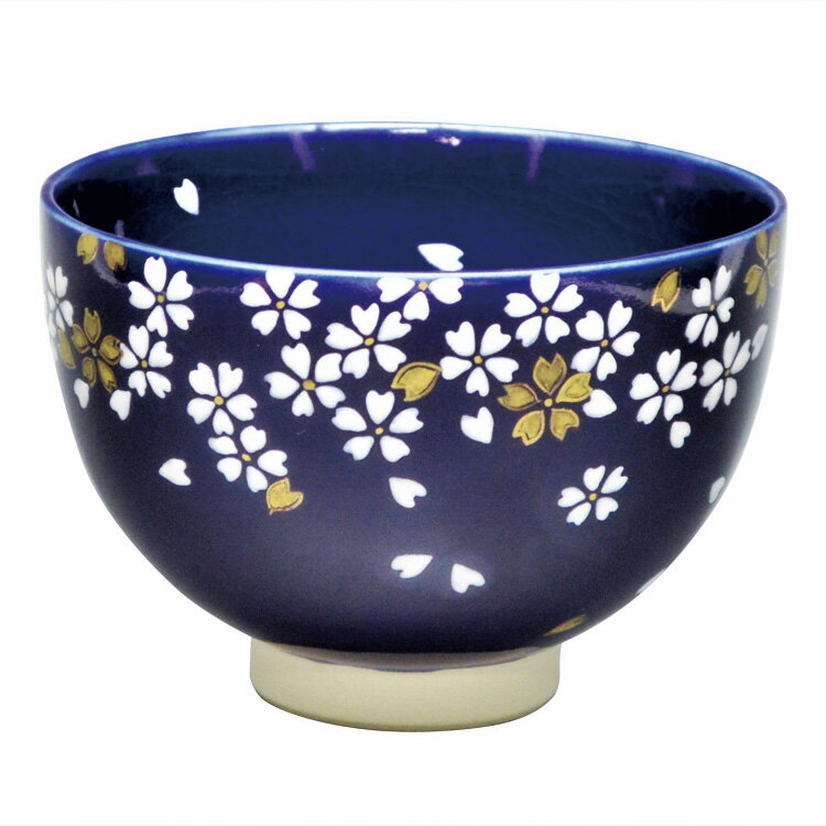 ポイント3倍以上（楽天カード利用） 茶道具 抹茶茶碗（まっちゃちゃわん） 茶碗 瑠璃釉 桜吹雪 見谷 福峰