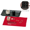 ポイント3倍以上(楽天カード利用) 茶道具 七事式(しちじしき) 黒真塗 香盆セット (香たどん付)