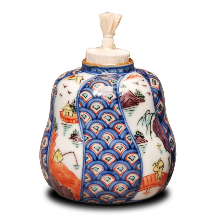 ポイント3倍以上（楽天カード利用） 茶道具 菓子器（かしき） 振出 色絵捻 高野昭阿弥（京都市）