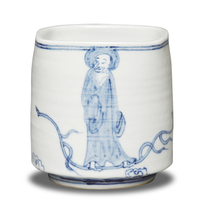 ポイント3倍以上（楽天カード利用） 茶道具 火入（ひいれ） 火入 染付羅漢四方 景徳鎮 王懐英