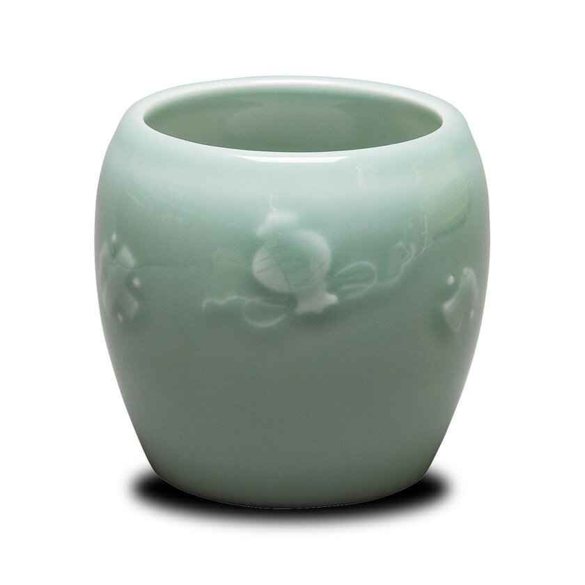 ポイント3倍以上（楽天カード利用） 茶道具 火入（ひいれ） 火入 青磁 宝尽 横石嘉助(茶道具 通販 楽天)