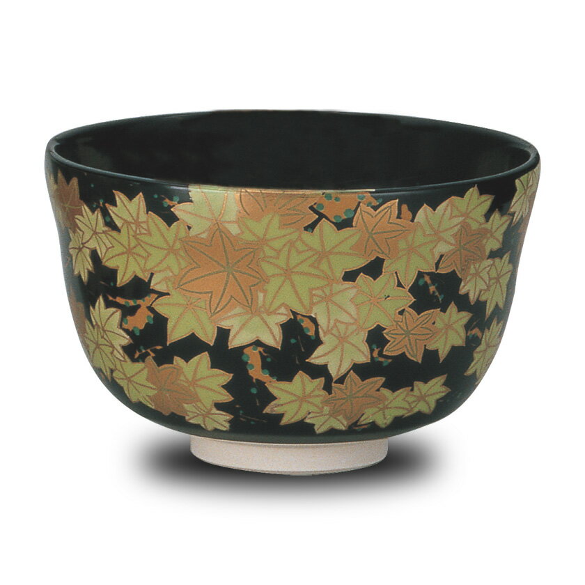 ポイント3倍以上（楽天カード利用） 茶道具 抹茶茶碗（まっちゃちゃわん） 茶碗 黒仁清 青楓 宮地英香 ..