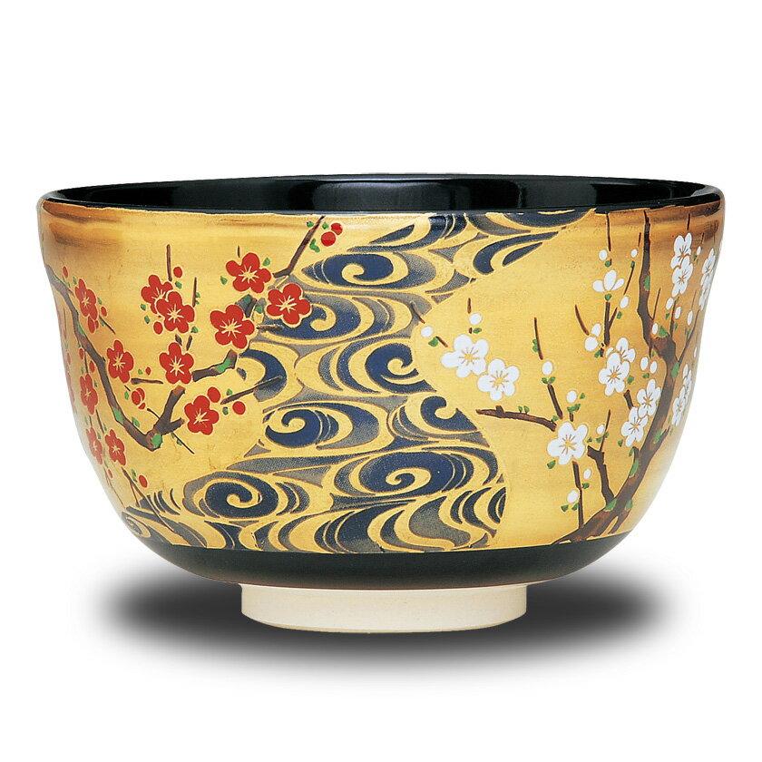 ポイント3倍以上（楽天カード利用） 茶道具 抹茶茶碗（まっちゃちゃわん）　茶碗 金地 光琳梅 宮地英香 ギフト 千紀園