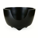 ポイント3倍以上(楽天カード利用) 茶道具 風炉(ふろ)紅鉢 尺〇 黒陶 乳足 蒲池窯