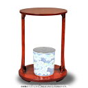 ポイント3倍以上(楽天カード利用) 茶道具 棚(たな) 丸卓 松摺漆 惺斎斎好写 中村宗悦