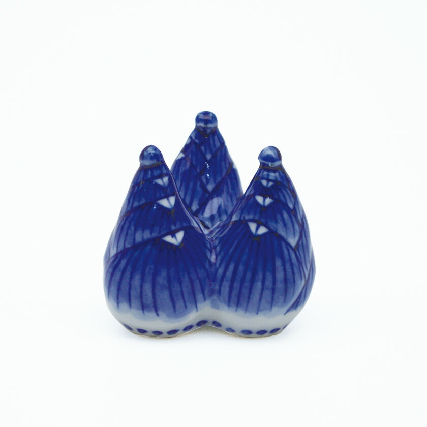 ポイント3倍以上（楽天カード利用） 茶道具 蓋置（ふたおき） 蓋置 染付 筍 たけのこ 高野 昭阿弥