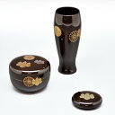 ポイント3倍以上(楽天カード利用) 茶道具 三点セット(棗・香合・茶筅筒) 塗 三点セット 溜 高台寺(樹脂製)
