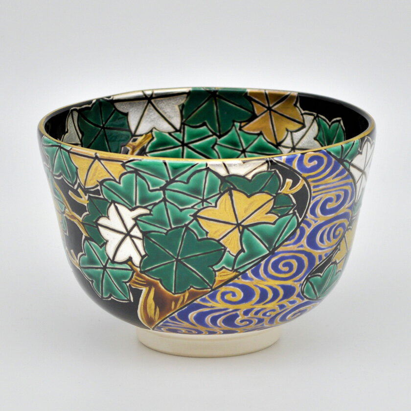 ポイント3倍以上（楽天カード利用） 茶道具 抹茶茶碗（まっちゃちゃわん） 茶碗 黒仁清 青楓 加藤 如水