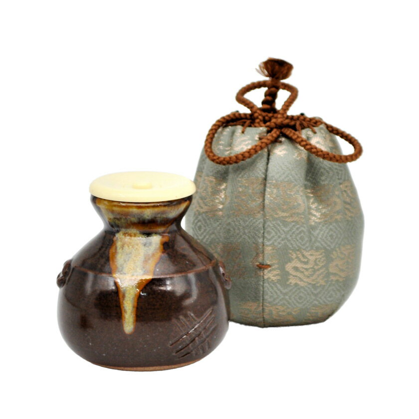 乐天商城 - ポイント3倍以上（楽天カード利用） 茶道具 茶入（ちゃいれ） 茶入 中興名物 侘助 ラクト蓋 陶若窯