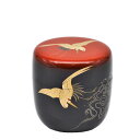 ポイント3倍以上(楽天カード利用) 茶道具 薄茶器(うすちゃき) 中棗 ボカシ塗 波壽双鶴蒔絵 塚本 規義