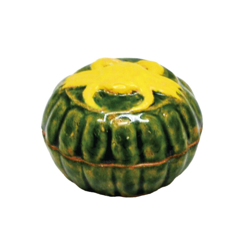 ポイント3倍以上（楽天カード利用） 茶道具 香合（こうごう） 益子焼 香合 交趾 菊蟹 三武 信家