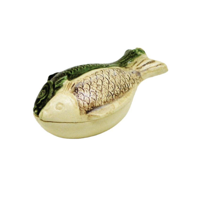 Rakuten - ポイント3倍以上（楽天カード利用） 茶道具 香合（こうごう） 益子焼 香合 織部 双魚 三武 信家