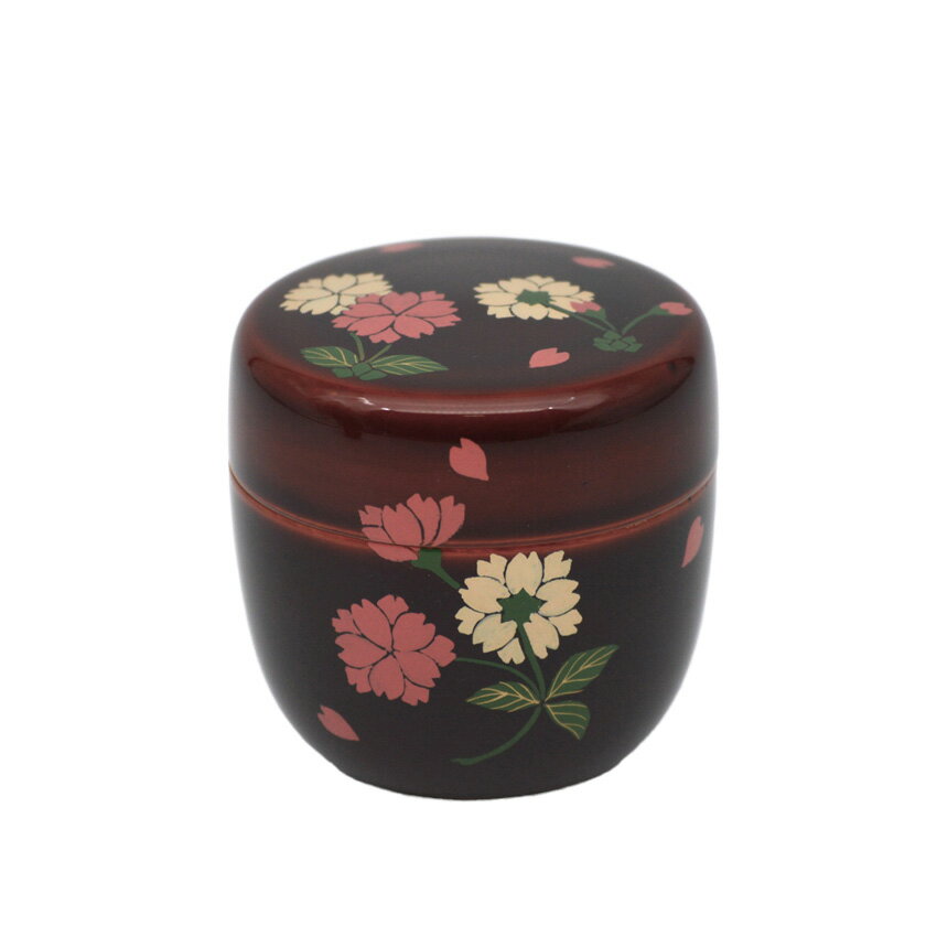 ポイント3倍以上（楽天カード利用） 茶道具 薄茶器（うすちゃき） 中棗 溜 桜花