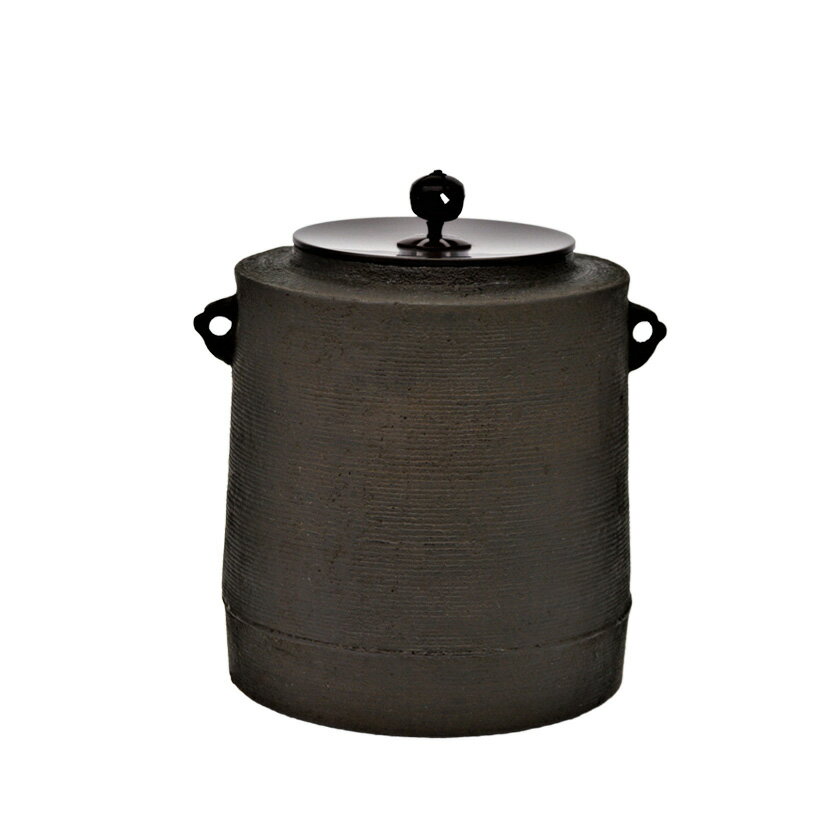 ポイント3倍以上（楽天カード利用） 茶道具 風炉釜（ふろがま） 有美釜 風炉用 糸目筒 釜 YB-2