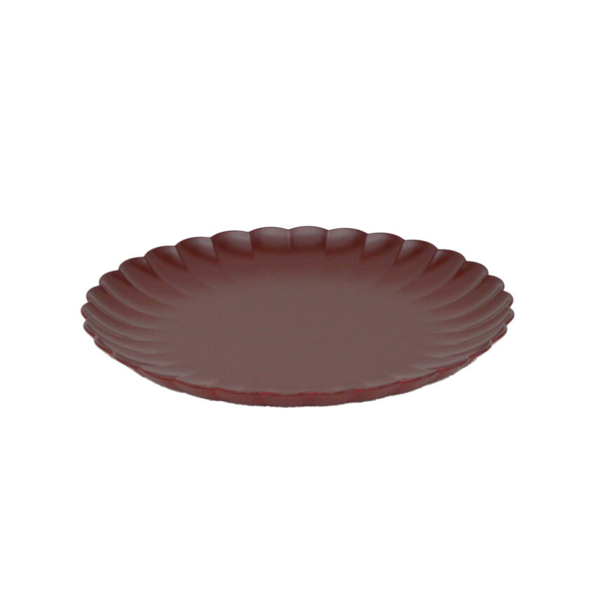 Rakuten - ポイント3倍以上（楽天カード利用） 茶道具 菓子器（かしき） 菊花皿 総紅 8寸 樹脂製