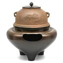 ポイント3倍以上(楽天カード利用) 茶道具 風炉(ふろ) 真形浜松釜添 唐銅朝鮮風炉 大國 藤兵衛