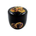 茶道具 薄茶器(うすちゃき) 中棗 花丸 木質 溜・朱から色をお選びください。