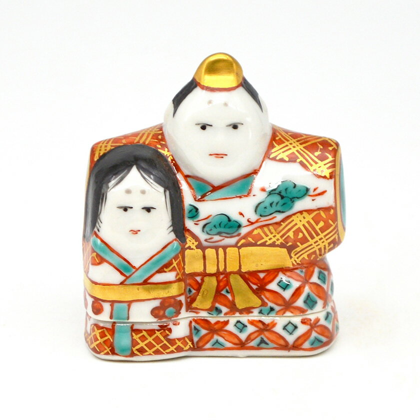 ポイント3倍以上（楽天カード利用） 茶道具 香合（こうごう） 香合 色絵 立雛 高野 昭阿弥