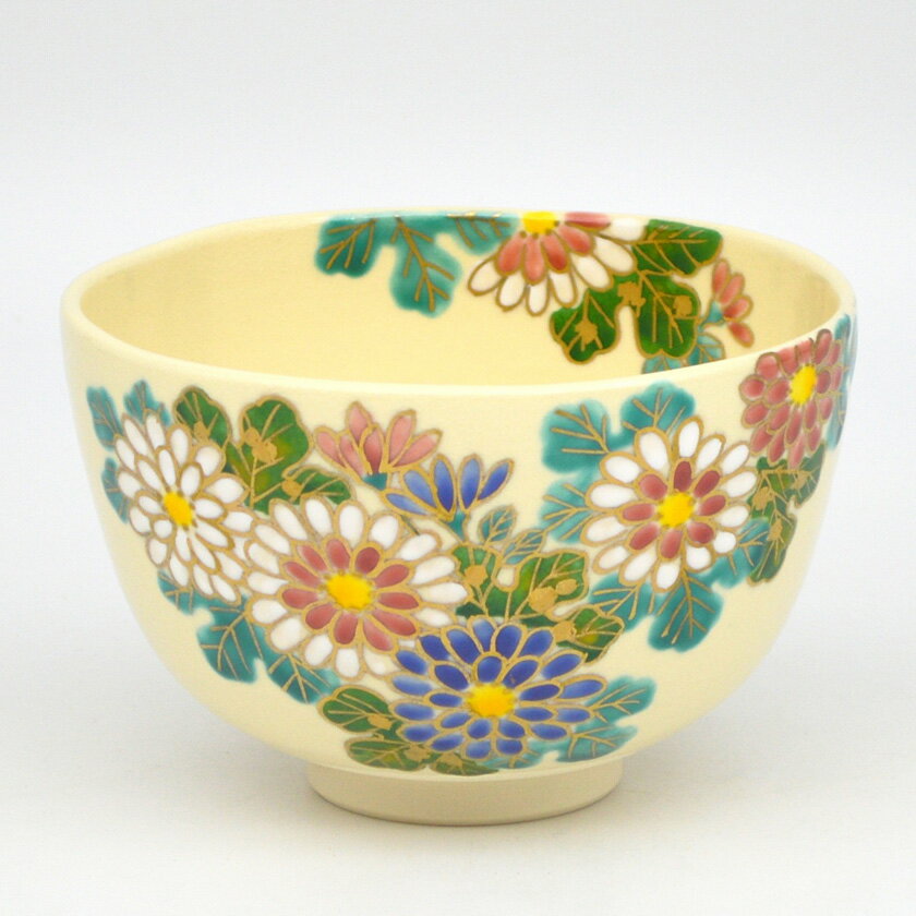 ポイント3倍以上（楽天カード利用） 茶道具 抹茶茶碗（まっちゃちゃわん） 茶碗 仁清 菊 伊坂 清香