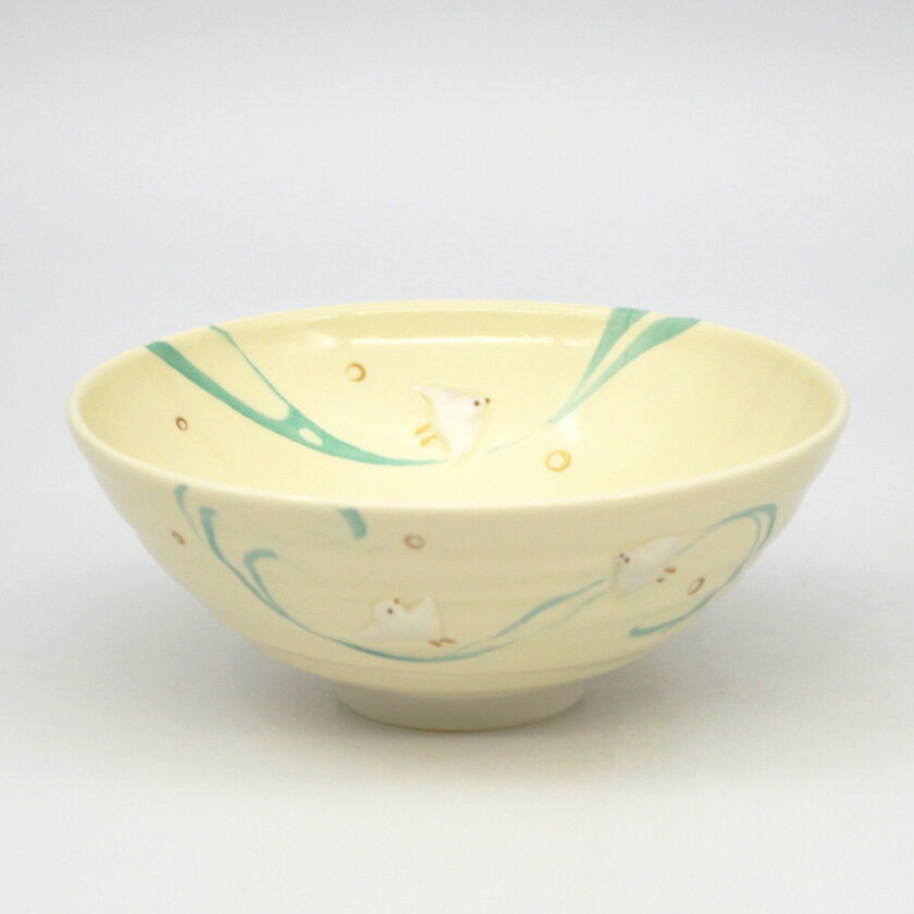 Rakuten - 茶道具 平茶碗（ひらちゃわん） 平茶碗 浮彫 波に千鳥 今岡 三四郎