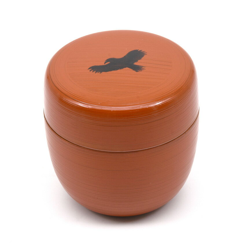 Rakuten - 茶道具 薄茶器（うすちゃき） 木質中棗 朱刷毛目（一富士二鷹三茄子）