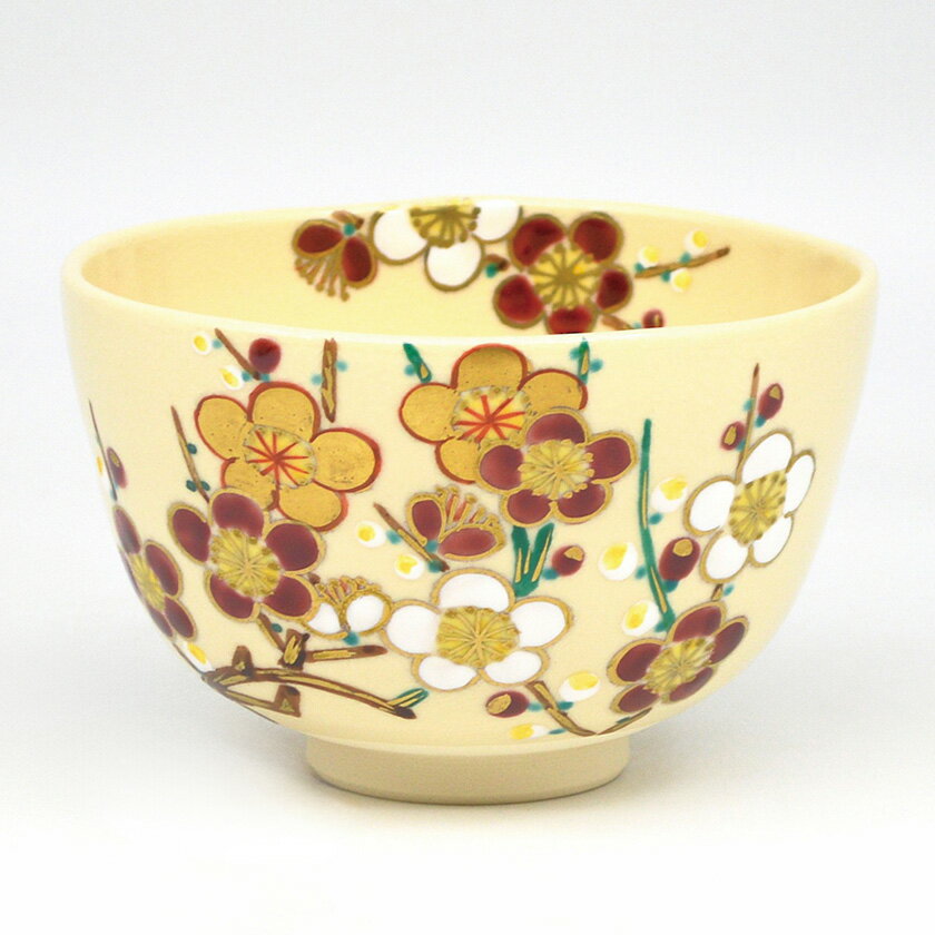 Rakuten - 茶道具 抹茶茶碗（まっちゃちゃわん） 茶碗 仁清 紅白梅 伊坂 清香