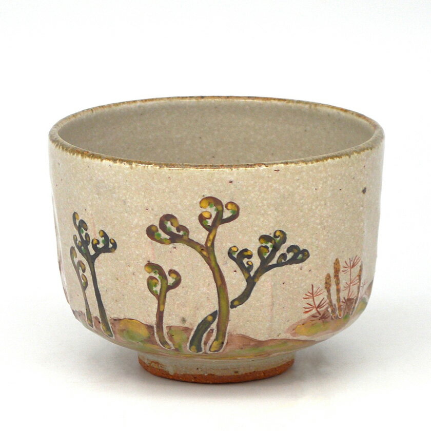 ポイント3倍以上（楽天カード利用） 茶道具 抹茶茶碗（まっちゃちゃわん） 茶碗 灰釉 早蕨 中村 良二