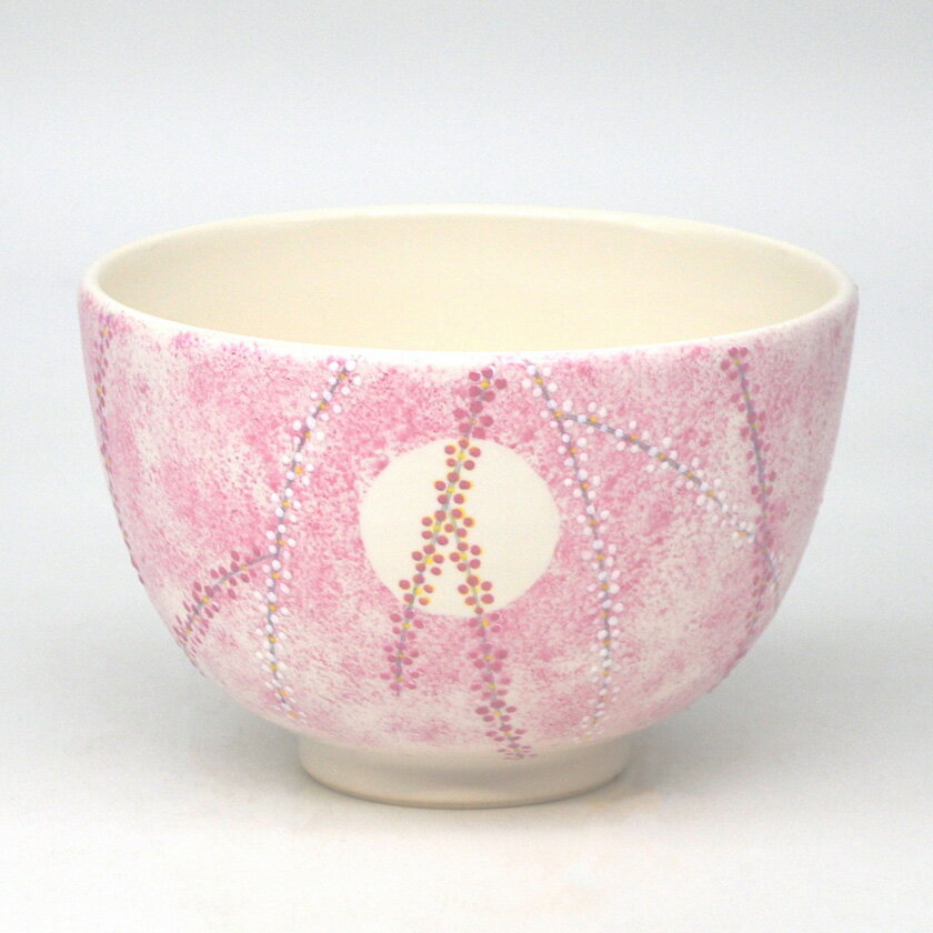 ポイント3倍以上（楽天カード利用） 茶道具 抹茶茶碗（まっちゃちゃわん） 茶碗 白釉 桃桜 山岡 善高