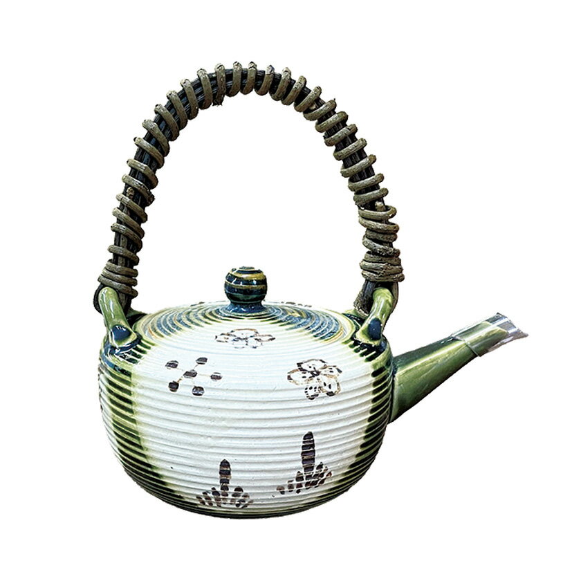 茶道具 燗鍋（かんなべ）・銚子（ちょうし） 銚子 織部（盃付） 不老園